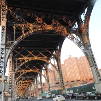 Sanitizing in Manhattan Valley, NYC