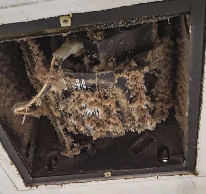 dusty clogged vent