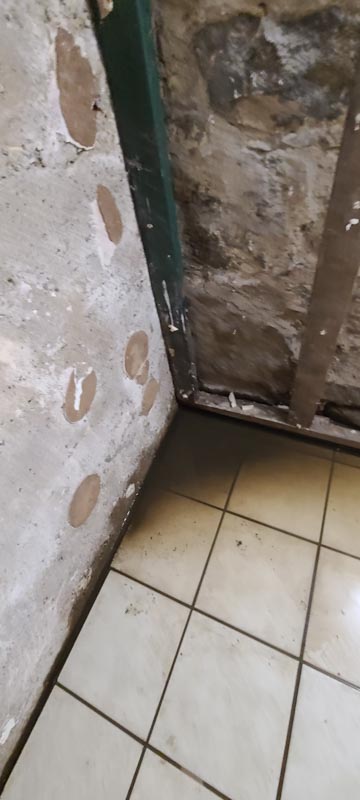 water damage inside walls