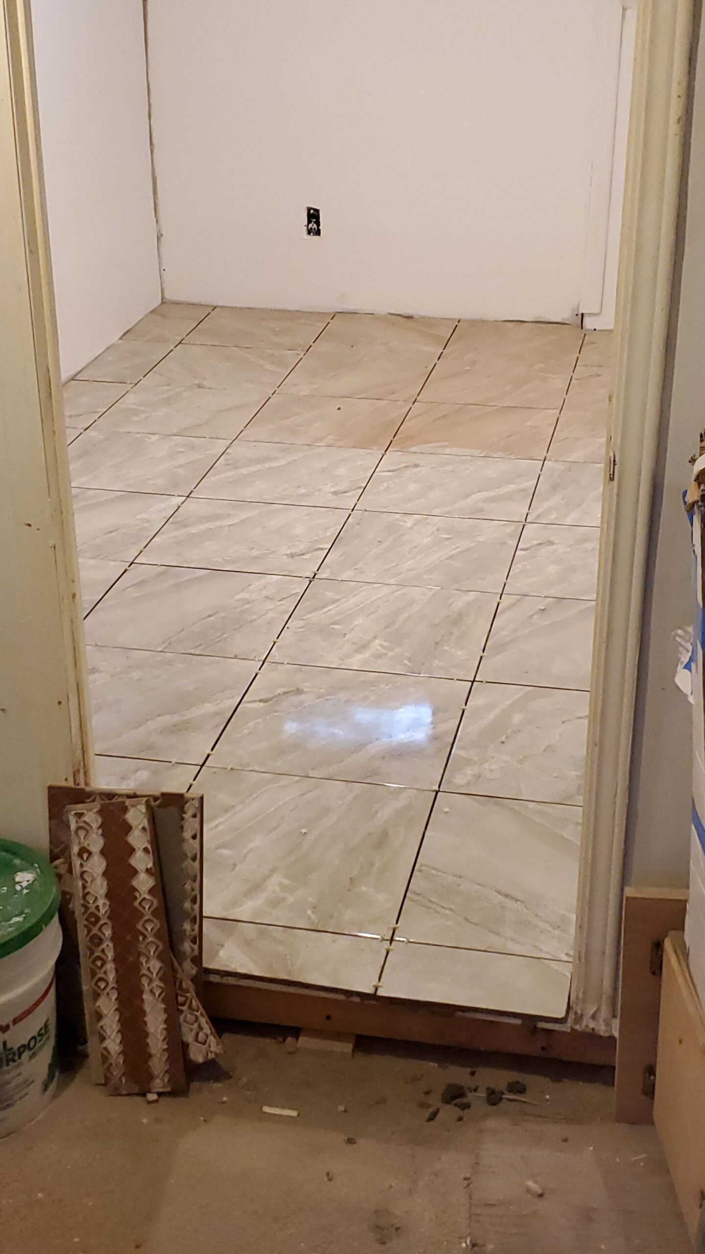 flooring after water damage and bathroom