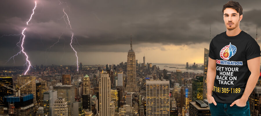 lightning thunderstorm new york city